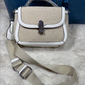 Nine West NWT Chic Beige and White Crossbody Bag